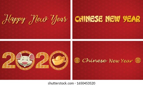Happy new year background design for 2020 illustration