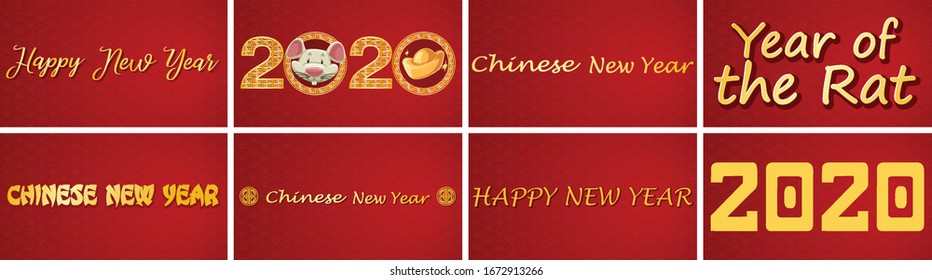 Happy new year background design for 2020 illustration