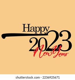 Happy New Year Background Design. Merry Christmas Greeting Card, Banner, Poster. Vector Illustration.