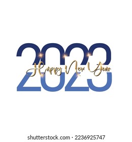 Happy New Year Background Design. Merry Christmas Greeting Card, Banner, Poster. Vector Illustration.