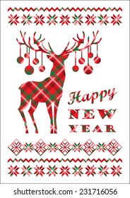 Happy New Year background.  Design elements for posters, flyers, graphics module, paper, wallpaper. 