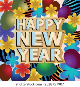 Feliz ano novo design de fundo. Ilustração vetorial de um feliz ano novo Fundo para as férias.