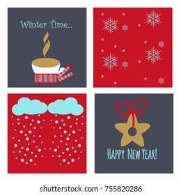 Happy new year background for design greeting cards, prints, posters.