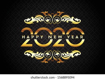 Happy-Neujahr-Hintergrund mit elegantem Design