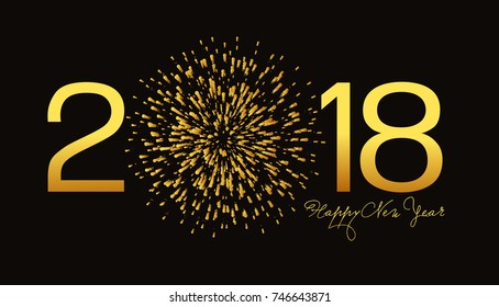 Happy new year background with fireworks