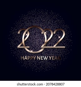 Feliz Año Nuevo con un diseño brillante 
