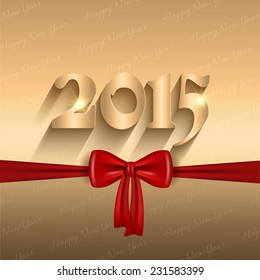 Feliz año nuevo con un brillante arco rojo