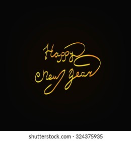 Happy New Year background with a gold text