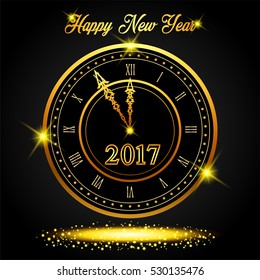 Happy New Year background with gold glitter