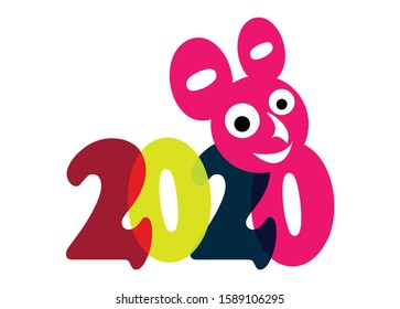 Happy New Year Background for greeting card , banner  for 2020 