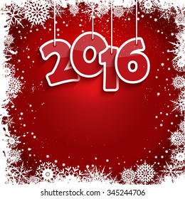 Happy-Neujahrshintergrund mit hängenden Zahlen