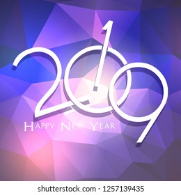 Happy New Year background with a low poly design