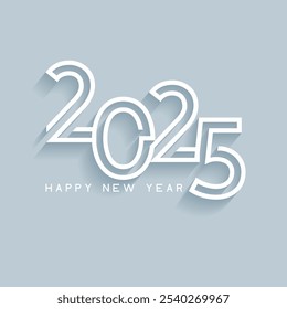 Happy New Year Hintergrund mit einem minimalen Text-Design