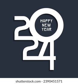 Happy-Neujahr-Hintergrund mit modernem Zahlendesign