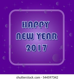 Happy New Year background on violet background 