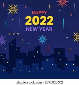 Feliz año nuevo, plantilla de diseño de afiches o fondo. ilustración del vector de la tarjeta de afiches del año nuevo feliz.