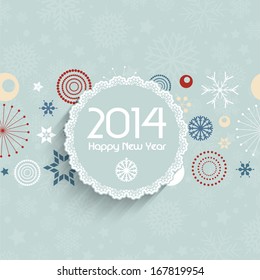 Happy New Year background with a retro style design