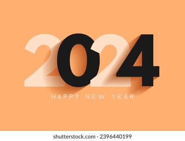 Happy New Year background with a simple numbers design