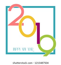 Feliz Año Nuevo con un diseño simplista