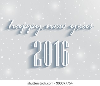 Happy New Year Background with Snowflakes-