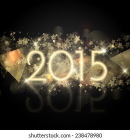 Happy New Year background with a starry design