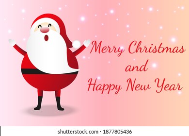 Happy New Year background template. Merry Christmas and Happy New Year holiday symbol template. Xmas card. Vector Illustration
