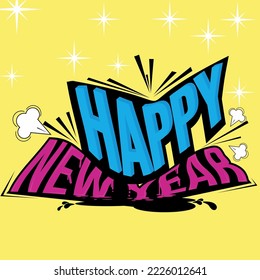 Happy New Year Background Template Design