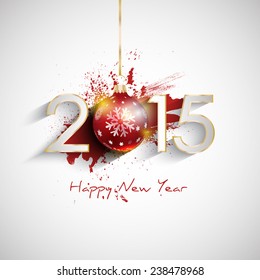 Happy New Year background with typography design