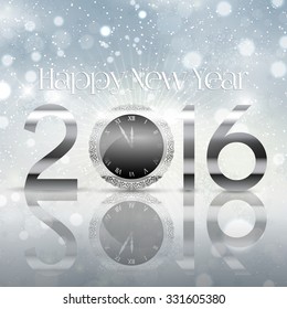 Happy New Year background with typography design