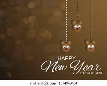 Happy New Year background. Vector illustration