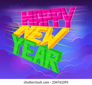 Happy New Year background in vector