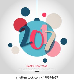 Happy New Year Background. Vector illustration eps10 format.