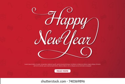 Happy New Year Background Vector background for banner, poster, flyer