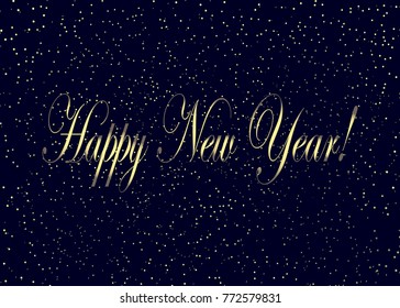 Happy New Year background. Vector Illustration of The Night Sky.