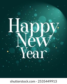 Happy new year background with Vintage lettering Beautiful new year lettering in typography style