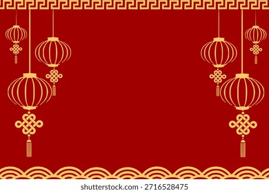 Feliz Año Nuevo. Fondo de Vector de Festiva de invierno en rojo. Perfecto para tarjetas de felicitación, carteles, Anuncios, publicaciones en redes sociales, invitaciones y diseños de celebración del Año Nuevo