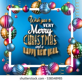 Happy New Year Background for your Seasonal Flyers and Greetings Card or Christmas themed invitations.