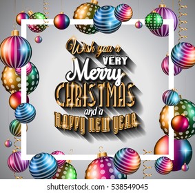 Happy New Year Background for your Seasonal Flyers and Greetings Card or Christmas themed invitations.