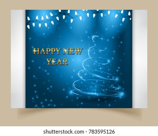 Happy New Year Background.Vector Illustration.