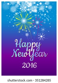 Happy New Year with balloon concept. create by vector file