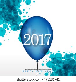 Happy New Year with Balloon Layout/Design Cover Background
