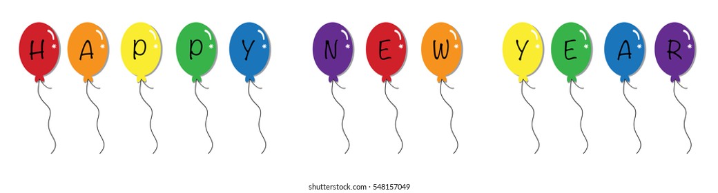 Happy New Year Balloons