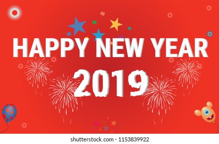 Happy New Year Banner 2019
