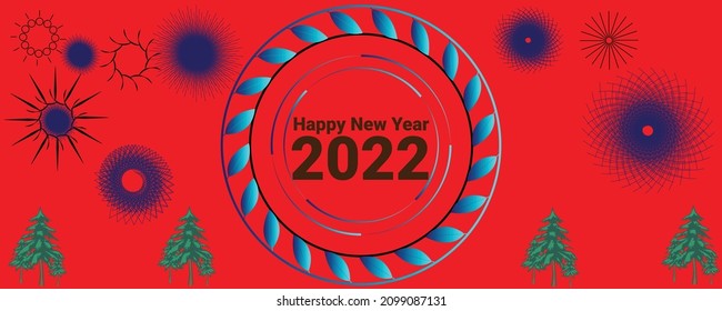 feliz fondo de banner de año nuevo 2022