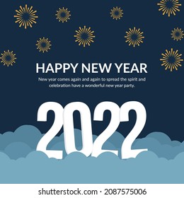 Happy new year banner design template.