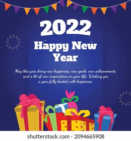 Happy new year banner design template.