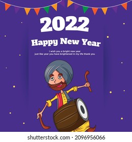 Happy new year banner design template.