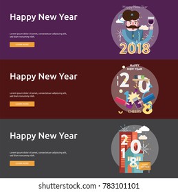 Happy New Year Banner Design