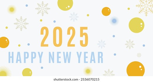 happy new year banner flat design graphic white background vector illustration design