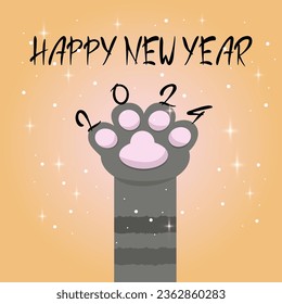 Happy New Year, banner, sticker